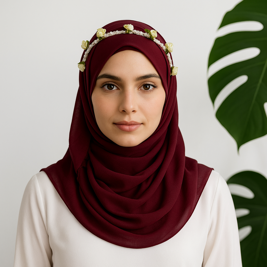 Plum Maroon Chiffon Hijab