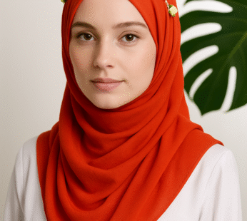 Orange Red Chiffon Hijab