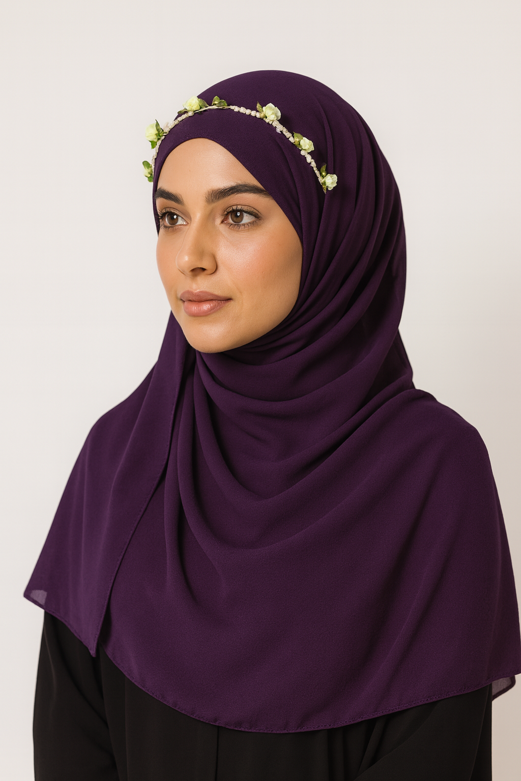 Purple Chiffon Hijab