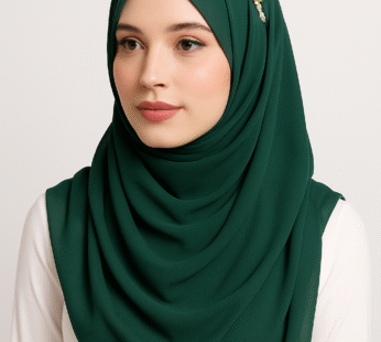 Holiday Green Chiffon Hijab