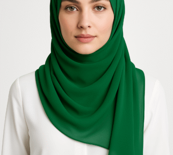 Kelly Green Chiffon Hijab