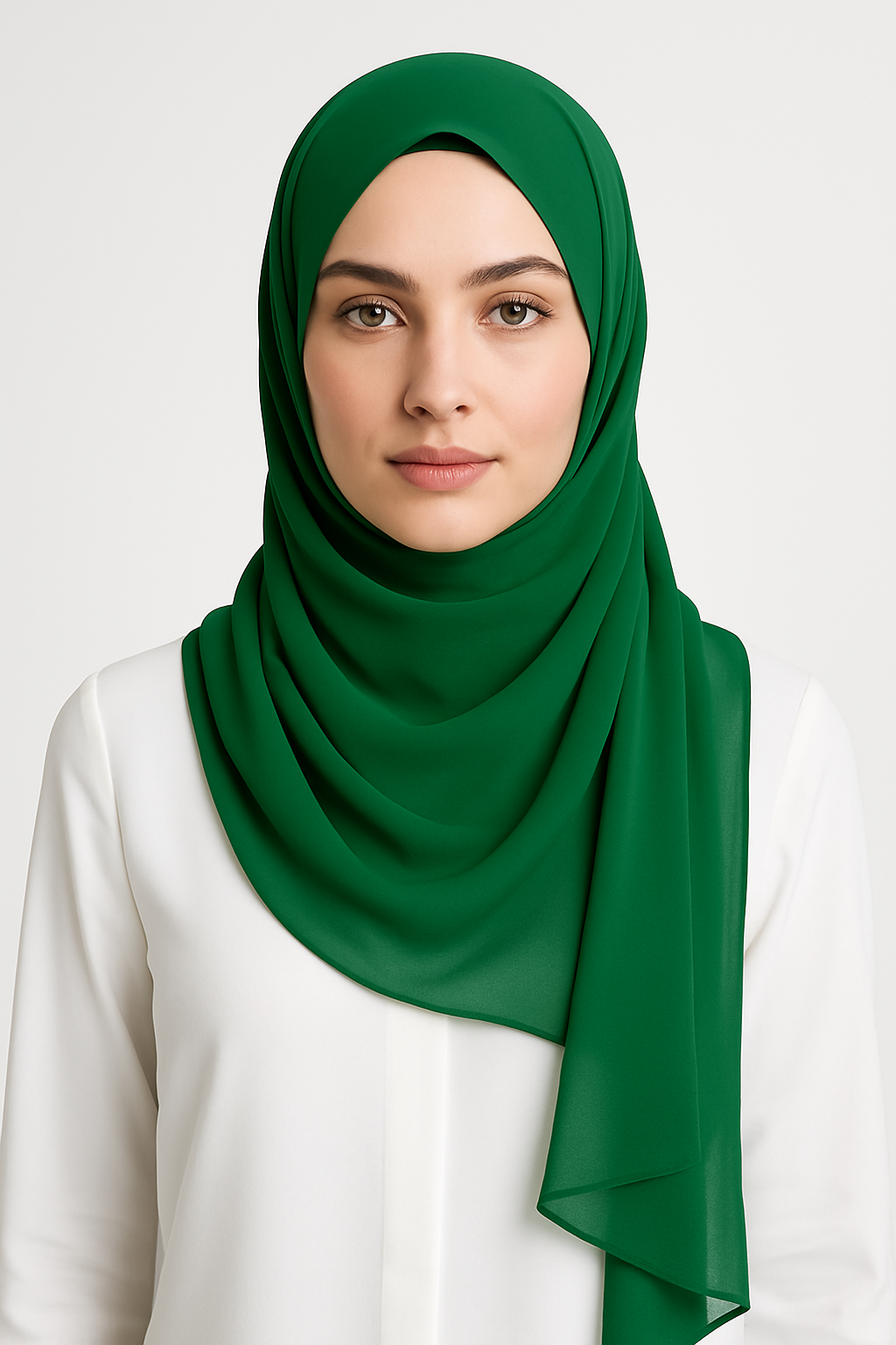 Kelly Green Chiffon Hijab