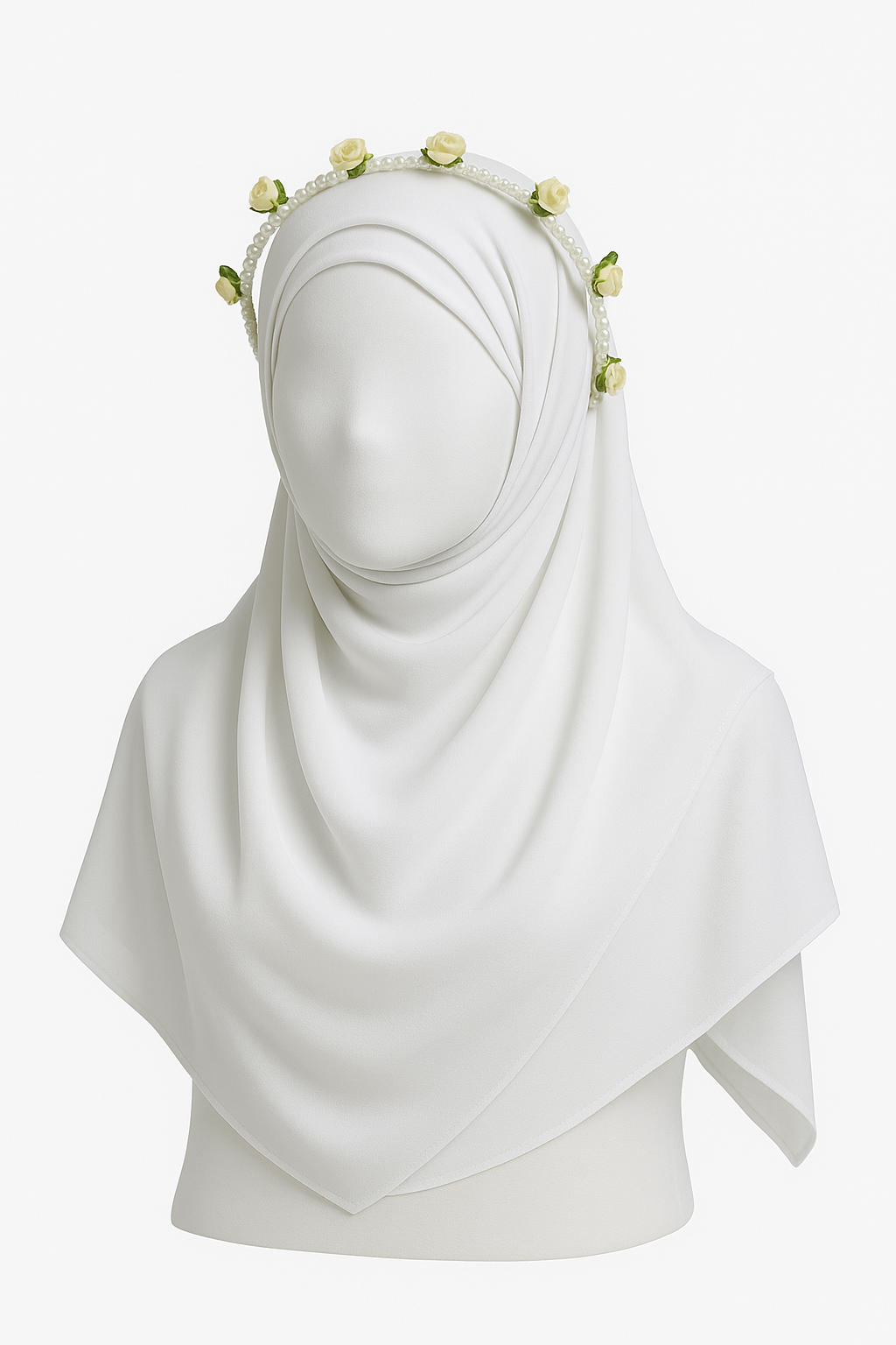Pure White Chiffon Hijab