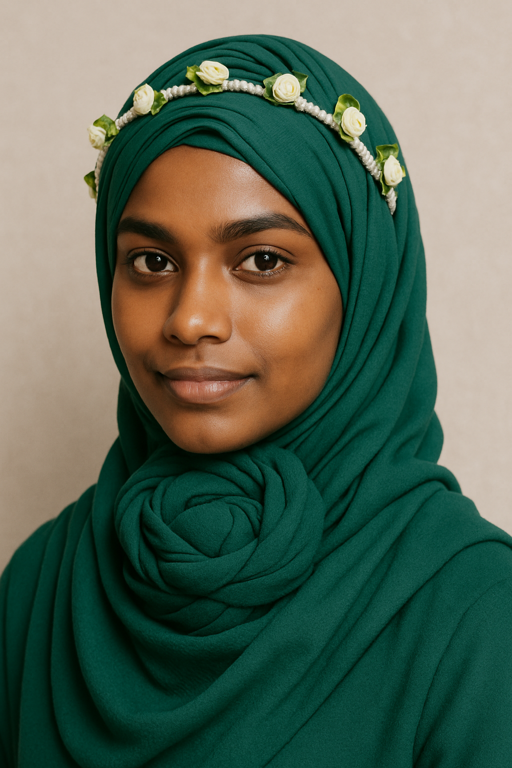 Emerald Green Chiffon Hijab