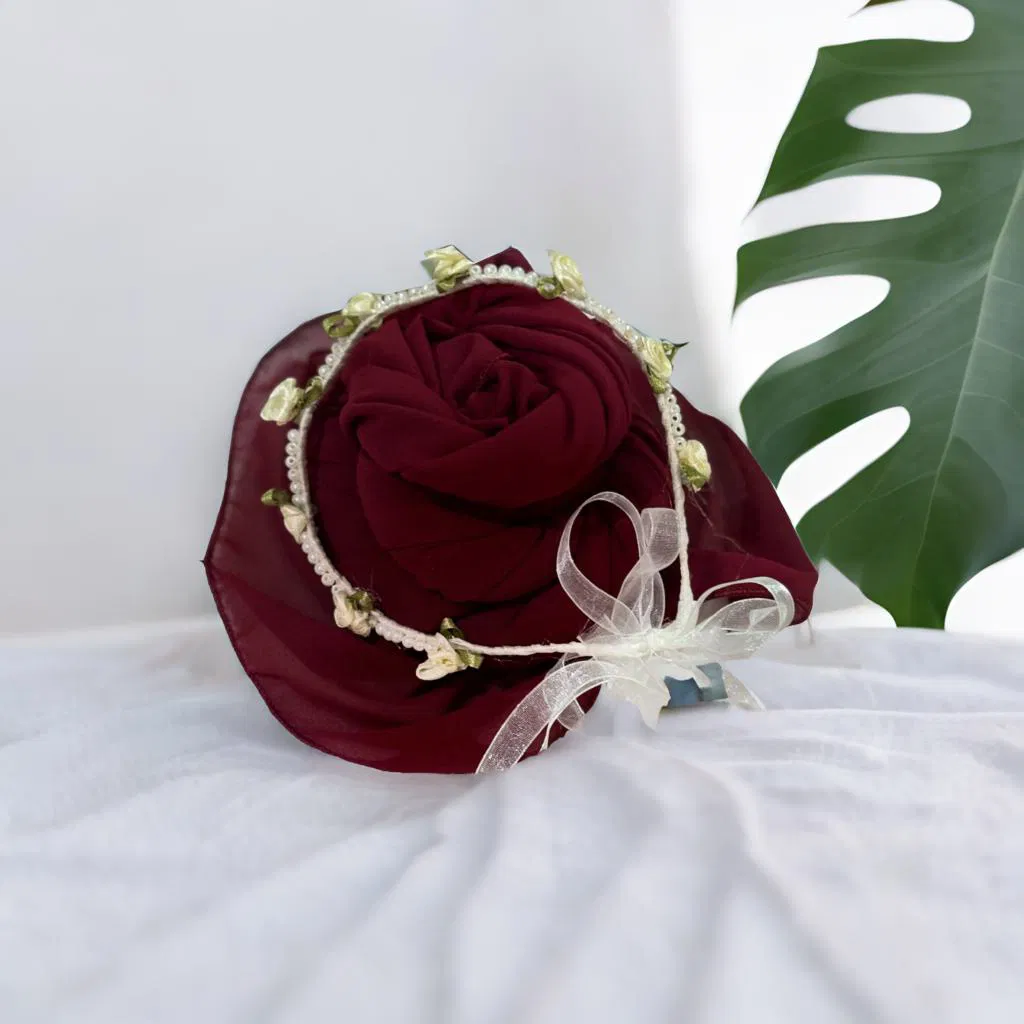 Plum Maroon Chiffon Hijab
