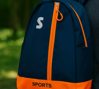 SPORTS Backpack – Navy Blue & Orange